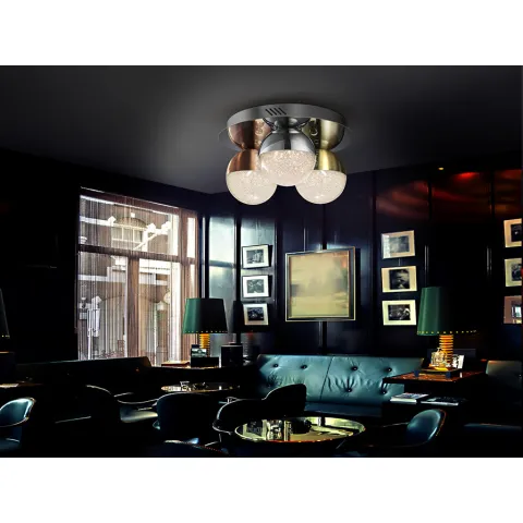 Lustra Plafon SPHERE Schuller Led, Crom|Alama|Cupru 794025 Spania