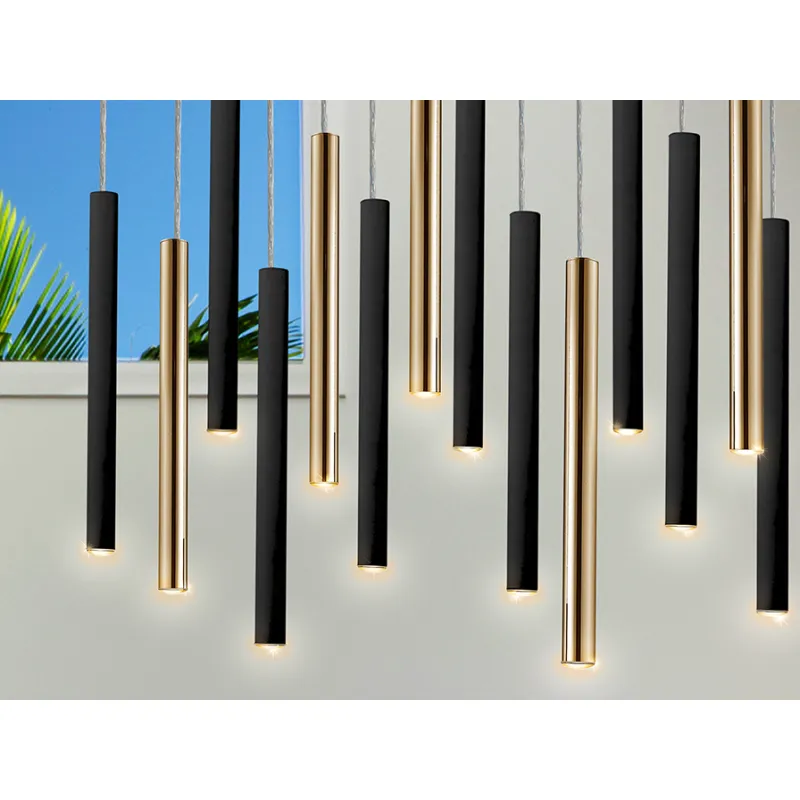 Suspensie VARAS Schuller Led, Auriu|Negru Mat 373425G Spania