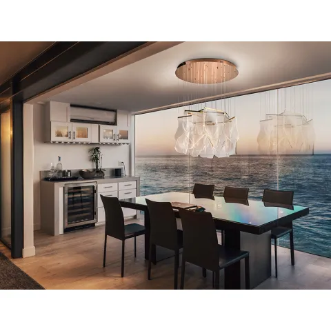 Suspensie VELOS Schuller Led, Auriu Rose 608428 Spania