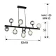 Suspensie ALTAIS Schuller G9, Negru Mat 345509 Spania
