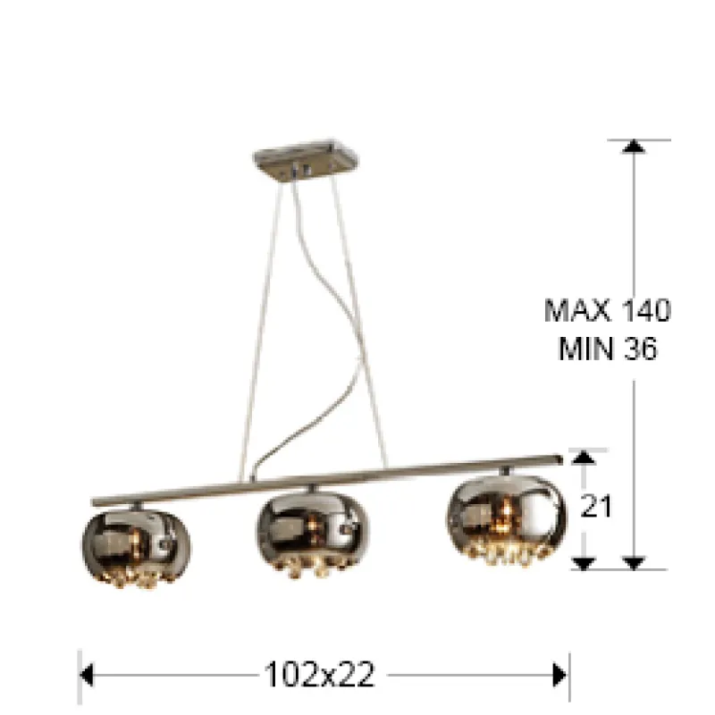 Suspensie ARGOS Schuller G9, Crom 509213 Spania