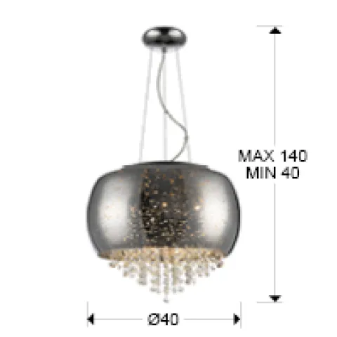 Suspensie CAELUM Schuller G9, Crom 618436 Spania