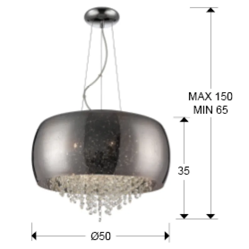 Suspensie CAELUM Schuller G9, Crom 618547 Spania