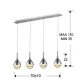 Suspensie ELIE Schuller Led, Crom 773421 Spania