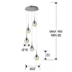Suspensie ELIE Schuller Led, Crom 773572 Spania
