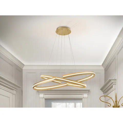 Suspensie Elipse Schuller Led, Auriu 652138B Spania