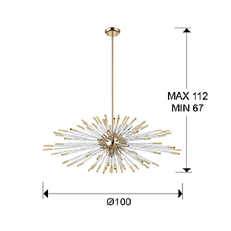 Suspensie EVASION Schuller G9, Auriu Stralucitor  381635 Spania