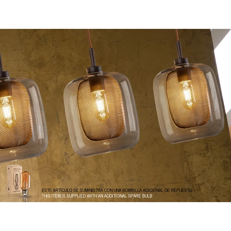 Suspensie FOX Schuller E27, Ciocolatiu 653422D Spania