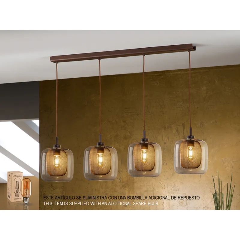 Suspensie FOX Schuller E27, Ciocolatiu 653422 Spania