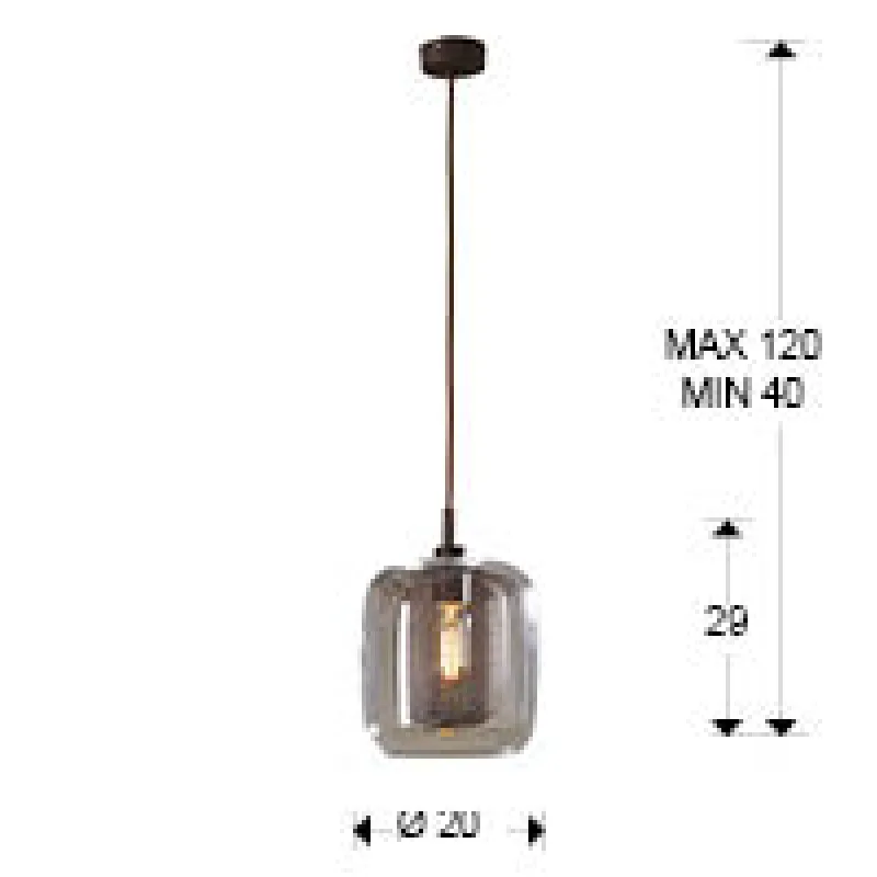Pendul FOX Schuller E27, Ciocolatiu 653608 Spania
