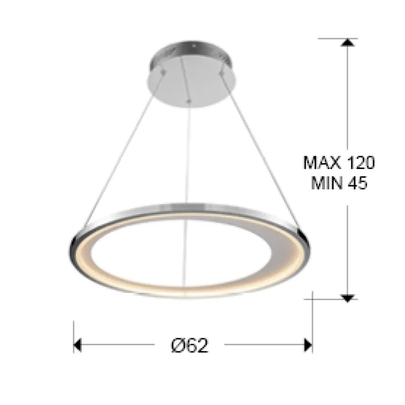 Suspensie LARIS Schuller Led, Crom 281275 Spania