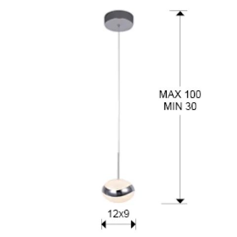 Pendul LIPSE Schuller Led, Crom 377101 Spania