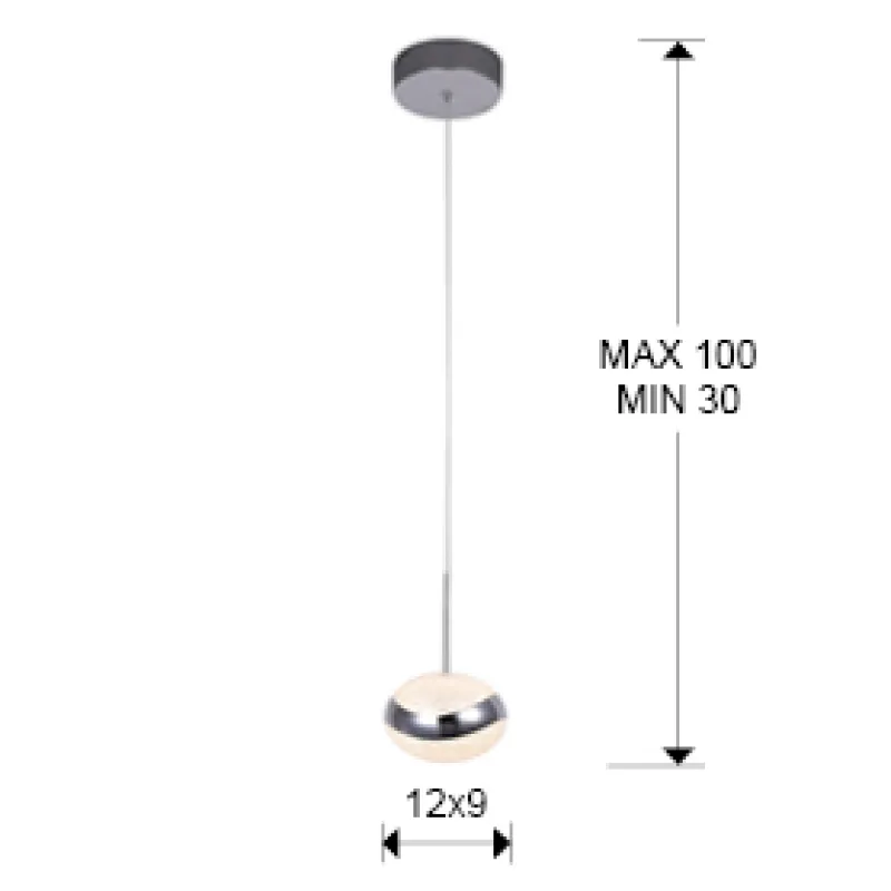 Pendul LIPSE Schuller Led, Crom 377101 Spania
