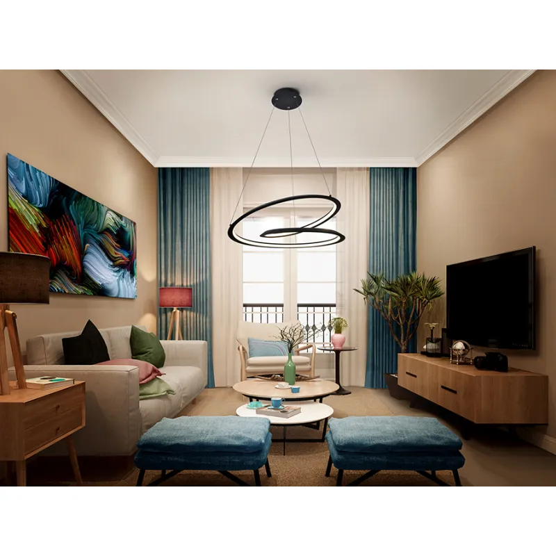 Suspensie LOOPING Schuller Led, Negru 527583 Spania