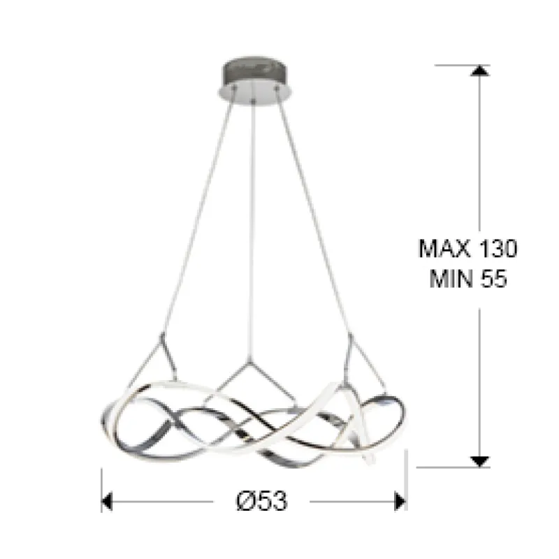 Suspensie MOLLY Schuller Led, Crom 763824 Spania