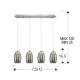 Suspensie NEBULA Schuller Led, Crom 584214 Spania