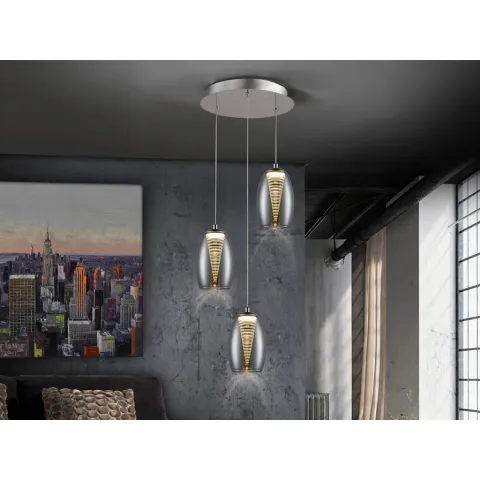 Suspensie NEBULA Schuller Led, Crom 584326 Spania