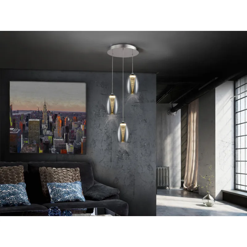 Suspensie NEBULA Schuller Led, Crom 584326 Spania