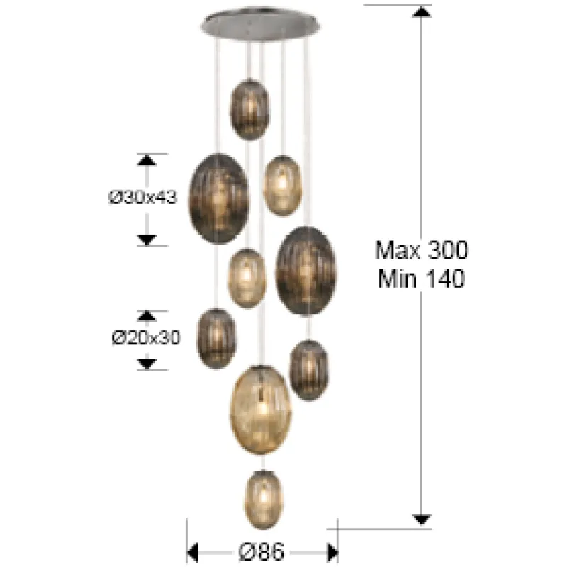 Suspensie OVILA Schuller E27, Crom 752367D Spania