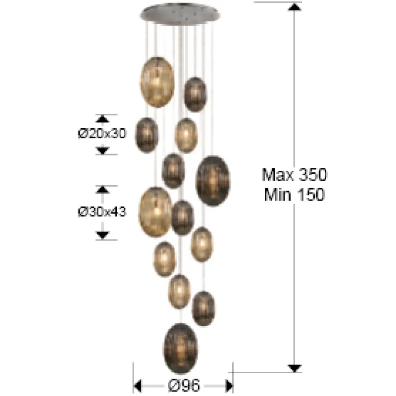 Suspensie OVILA Schuller E27, Crom 752459D Spania