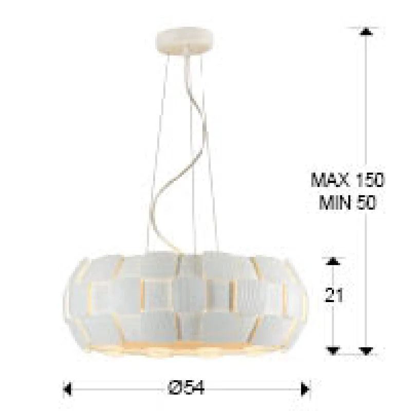 Suspensie QUIOS Schuller E27, Alb Mat 124465 Spania