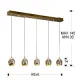 Suspensie ROCIO Schuller Led, Auriu&Sampanie Cu Bule 783627 Spania