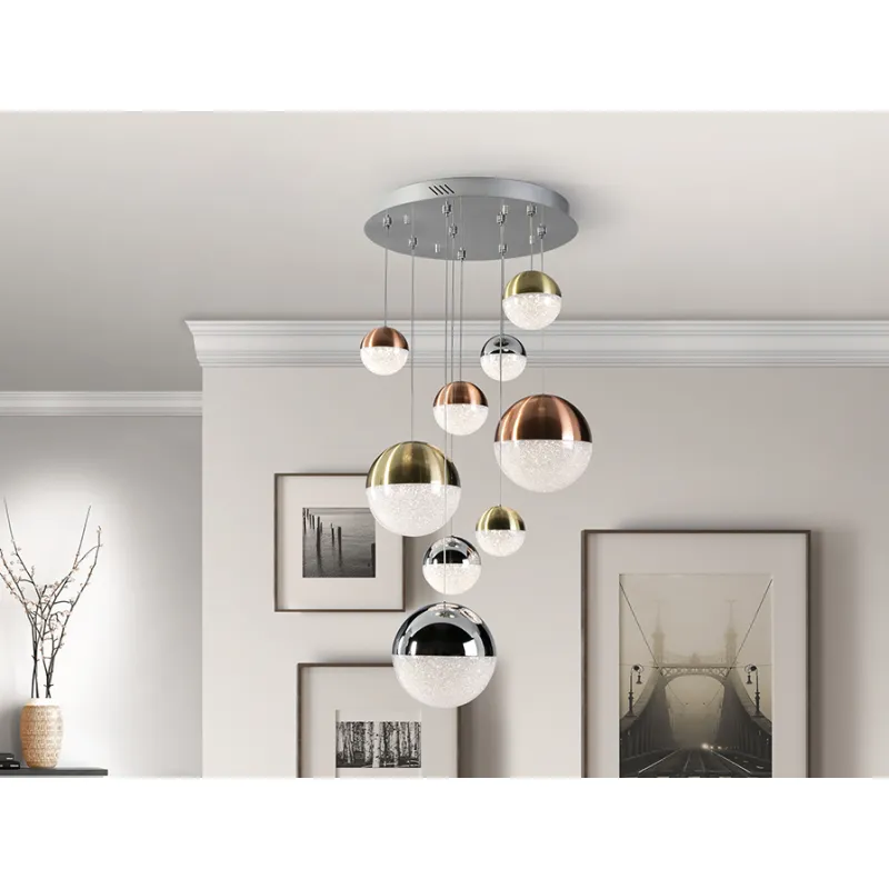 Suspensie  Schuller Led, Cupru|Alama Satinata|Crom 793091B Spania