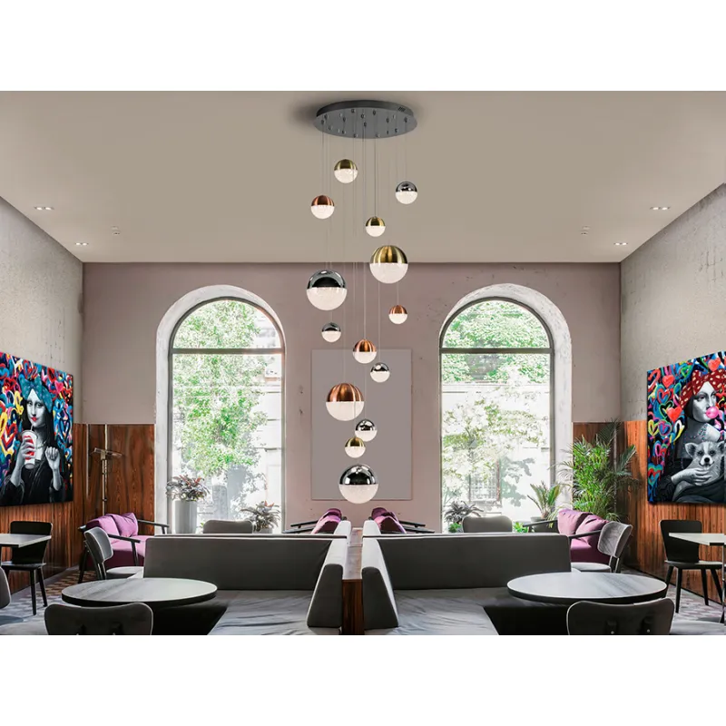 Suspensie  Schuller Led, Cupru|Alama Satinata|Crom 793258GB Spania