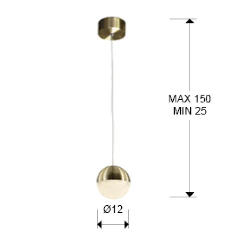 Pendul SPHERE Schuller Led, Alama Satinata 793429 Spania
