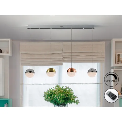 Suspensie SPHERE Schuller Led, Crom|Alama|Cupru 793659D Spania