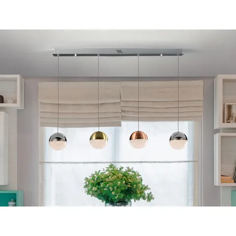 Suspensie SPHERE Schuller Led, Crom/Alama/Cupru 793659 Spania