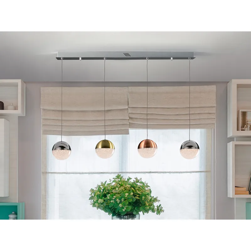 Suspensie SPHERE Schuller Led, Crom/Alama/Cupru 793659 Spania