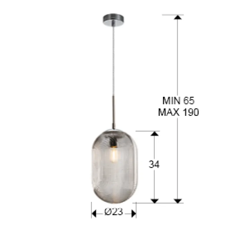 Pendul Tensai Schuller E27, Crom 735840 Spania