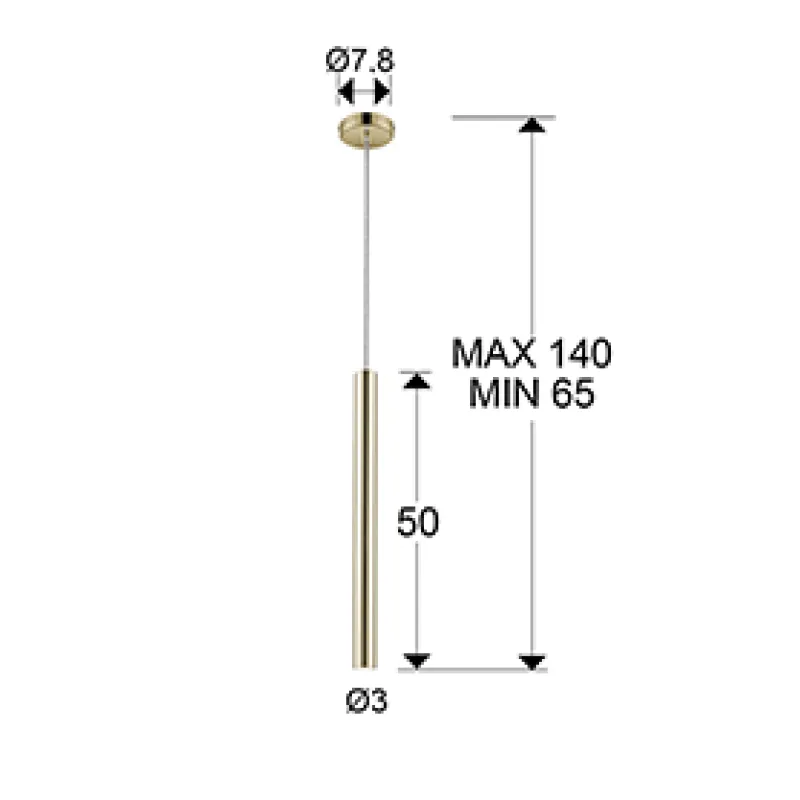 Pendul VARAS Schuller Led, Auriu 373091 Spania