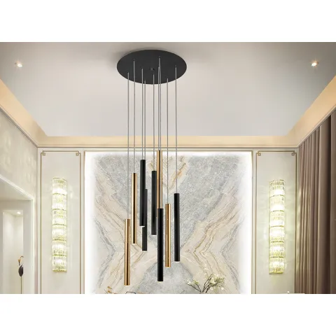 Suspensie VARAS Schuller Led, Auriu|Alb Mat 373272D Spania