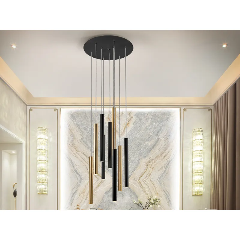 Suspensie VARAS Schuller Led, Auriu|Negru Mat 373272 Spania