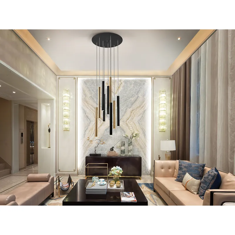 Suspensie VARAS Schuller Led, Auriu|Negru Mat 373272 Spania