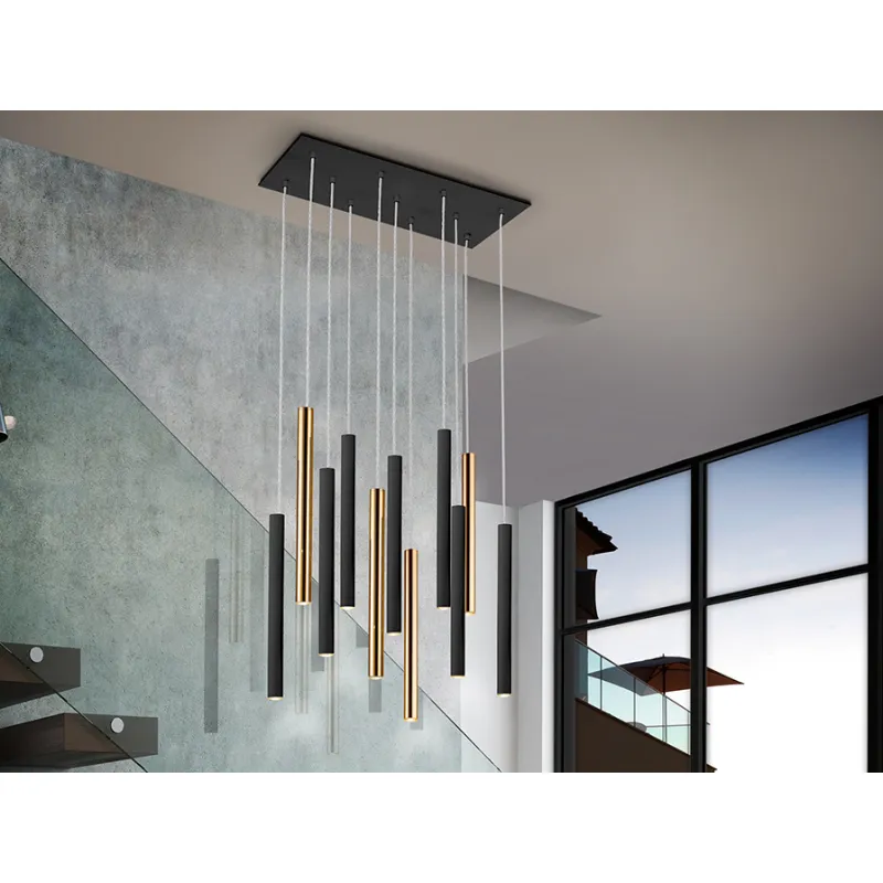 Suspensie VARAS Schuller Led, Auriu|Negru Mat 373357 Spania