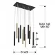 Suspensie VARAS Schuller Led, Auriu|Negru Mat 373357 Spania