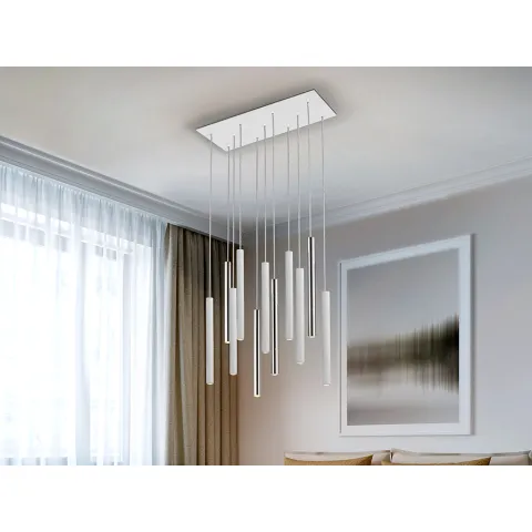 Suspensie VARAS Schuller Led, Crom|Alb Mat 373378 Spania