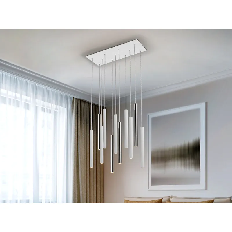 Suspensie VARAS Schuller Led, Crom|Alb Mat 373378 Spania