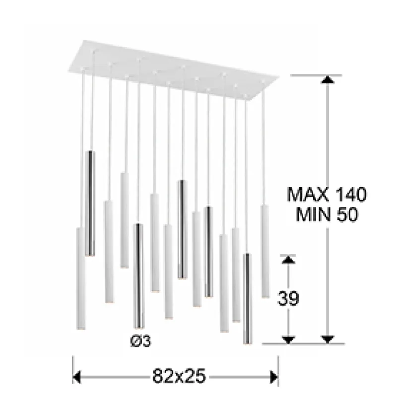 Suspensie VARAS Schuller Led, Crom|Alb Mat 373416D Spania