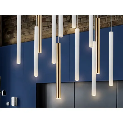 Suspensie VARAS Schuller Led, Auriu Stralucitor|Alb Mat 373437GD Spania