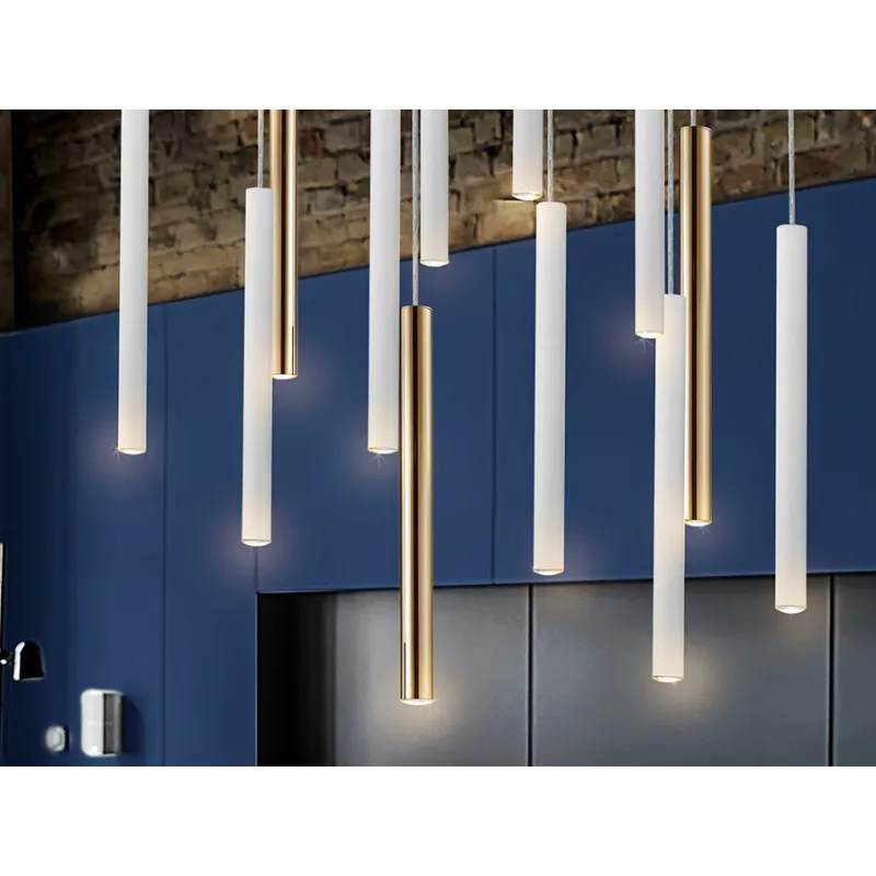 Suspensie VARAS Schuller Led, Auriu Stralucitor|Alb Mat 373437GD Spania