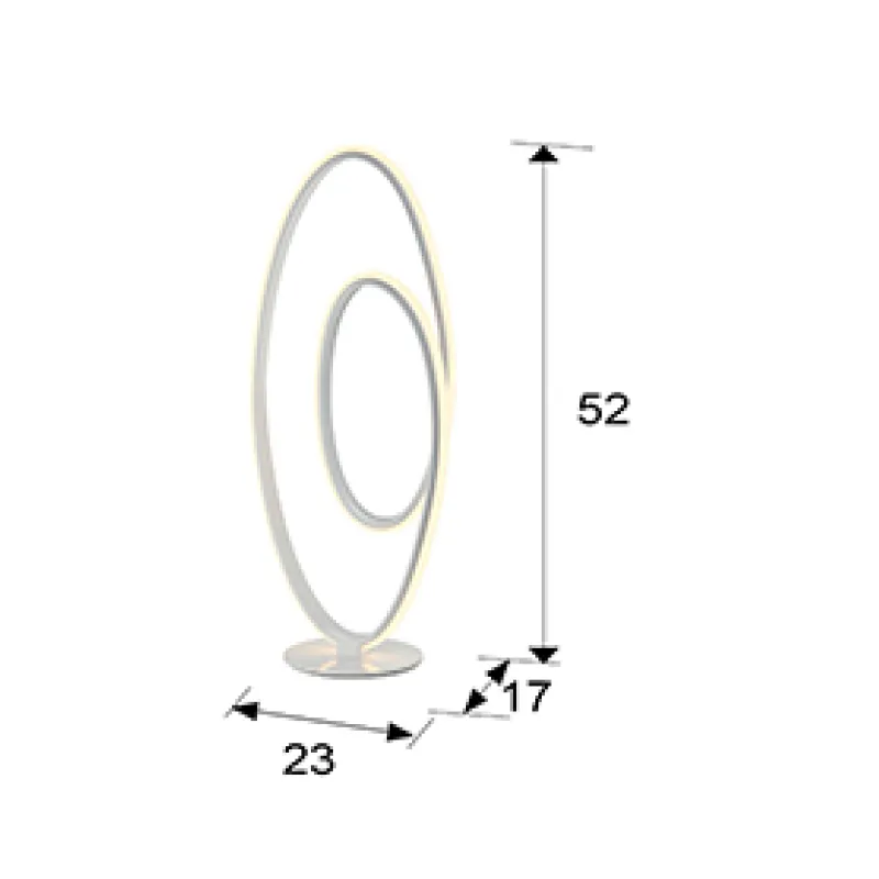 Veioza LOOP Schuller Led, Alb Slefuit 614259 Spania