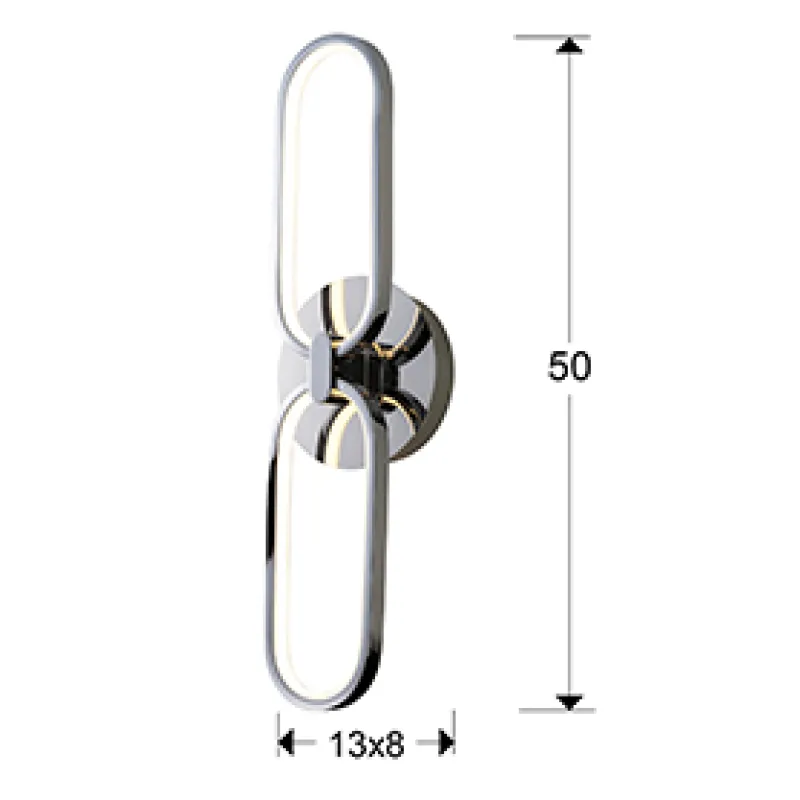 Aplica COLETTE Schuller Led, Crom 787024 Spania