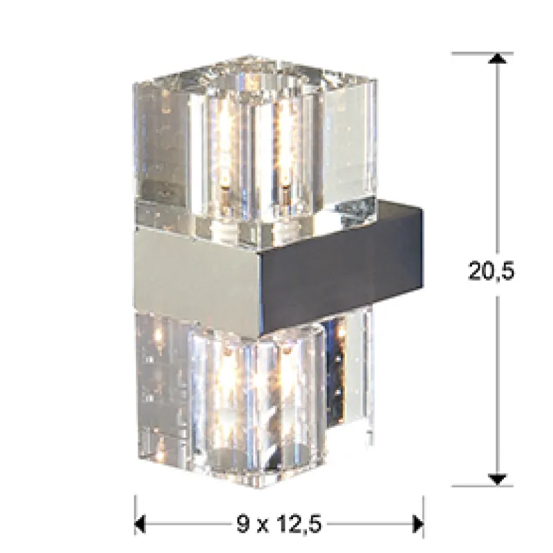 Aplica CUBIC Schuller G9, Crom 571034G9 Spania