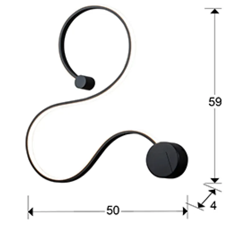 Aplica GRAFOS Schuller Led, Negru Mat 227117 Spania