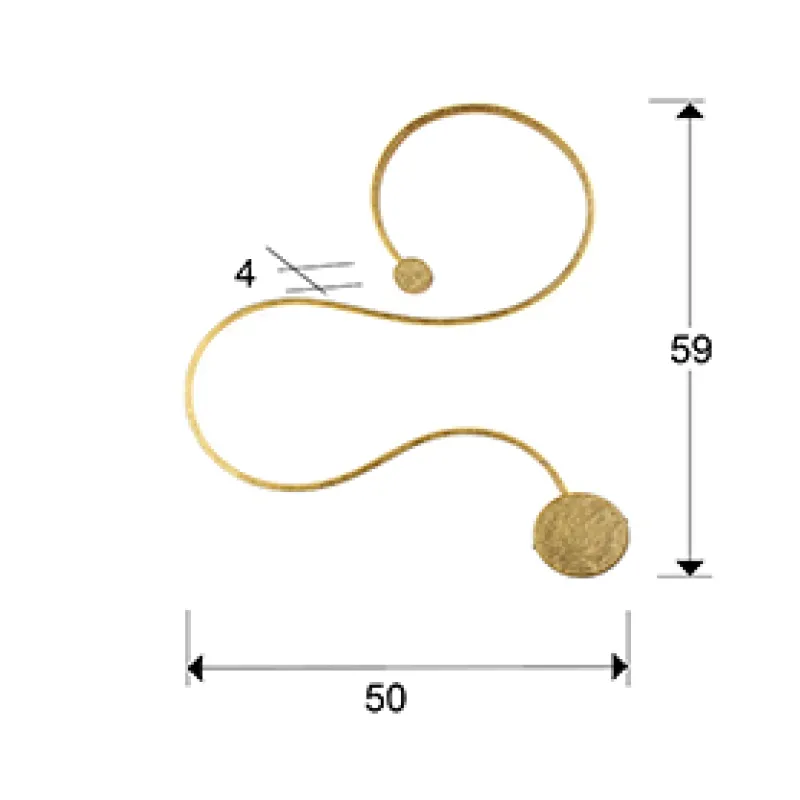 Aplica GRAFOS Schuller Led, Foita De Aur 227131 Spania