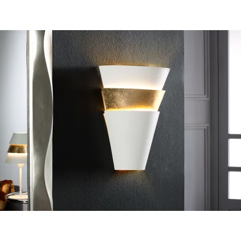 Aplica ISIS Schuller E14, Alb|Foita De Aur 648362 Spania